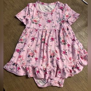 Posh Peanut pink floral  Twirl Bodysuit 18-24m